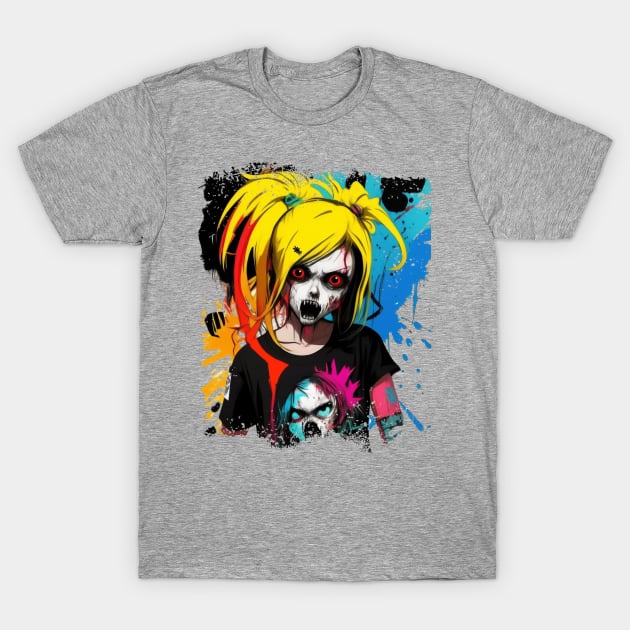 Zombie Teenage Girl Halloween T-Shirt by Distinct Designs NZ